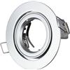 V-TAC VT-775 Portafaretto incasso rotondo orientabile TWIST TO OPEN grigio metallico per lampade GU10-GU5.3 VT-775 - SKU 3647