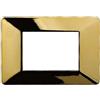 ETTROIT Placca compatibile Vimar Plana 3 moduli plastica colore oro lucido Ettroit EV83312