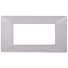 ETTROIT Placca compatibile Vimar Plana 4 moduli plastica colore bianco Ettroit EV83401