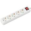 V-TAC VT-1115 Multipresa ciabatta 5 posti EU standard 16A cavo 1,5mt interruttore luminoso - sku 8766