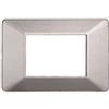 ETTROIT Placca compatibile Vimar Plana 3 moduli plastica colore titanio Ettroit EV83308