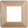 ETTROIT Placca compatibile Vimar Plana 2 moduli plastica colore oro Ettroit EV83211