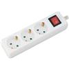 V-TAC VT-1113-2 Multipresa ciabatta 3 posti EU standard 16A cavo 1,5mt interruttore luminoso - sku 8762