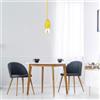 V-TAC VT-7998 Lampadario pendente 1mt E27 in porcellana Ф47mm cavo in corda colore giallo IP20 - SKU 3809