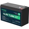 V-TAC batteria al litio 12.8V 7.2Ah allarme, ups, videosorveglianza, attacco T2 150*63*93mm IP55 - 11942