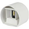 V-TAC VT-756 Lampada LED 6W 116lm/W applique parete semicerchio fascio regolabile bianco satinato luce bianco Naturale 4000K IP65 sku 217091