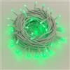ETTROIT Catena Luminosa 100 LED, 10Mt, Luce Verde, Cavo Bianco, IP65, Prolungabile, Effetto Flash , ghirlanda nataliza, negozi, balcone natale