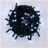 ETTROIT Catena Luminosa 100 LED, 10Mt, Luce Bianco, Cavo Nero, IP65, Prolungabile, Effetto Flash , ghirlanda nataliza, negozi, balcone