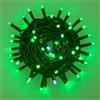 ETTROIT Catena Luminosa 100 LED, 10Mt, Luce Verde, Cavo Nero, IP65, Prolungabile, Effetto Flash Bianco, ghirlanda nataliza, negozi, balcone