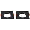 V-TAC VT-930 Portafaretto da incasso quadrato policarbonato nero box 2pcs per lampadine GU10-GU5.3 - sku 6643