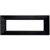 ETTROIT Placca compatibile Vimar Plana 7 moduli plastica colore nero satinato Ettroit EV85614