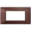 ETTROIT Placca compatibile Vimar Plana 4 moduli plastica colore bronzo satinato Ettroit EV85410