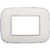 ETTROIT Placca compatibile Bticino Axolute 3 moduli plastica colore bianco Orbis serie Moon Ettroit AN91301