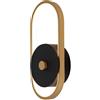 V-TAC VT-1191 Lampada da parete design moderno 15W colore nero ed ottone antico 33x15cm luce 3000K IP54 - 10562