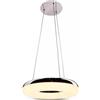 V-TAC VT-40-1 lampadario led 40W sospensione in metallo cromato forma circolare luce bianco caldo 3000K IP20 - SKU 3874