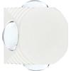 V-TAC VT-2544 Lampada da parete LED 4W rotonda con 4 fasci luminosi applique da muro 4000K colore bianco IP54 - SKU 10591