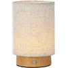 V-TAC Lampada LED da Tavolo 3W ricaricabile in legno colore Beige USB C Touch Dimmerabile 3000K - 23090