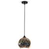 V-TAC VT-7206 Lampadario portalampada 1mt vetro effetto 3D cromato a specchio 1xE27 Ф200mm - SKU 40121