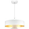 V-TAC VT-7666 Lampadario moderno pendente 1MT diffusore acrilico e piastra LED SMD 7W 4000K 120° 400LM corpo metallo bianco Ø340mm - SKU 3933