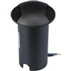 V-TAC VT-1161 Faretto calpestabile led segnapasso interrato led 1W 2 fasci bianco caldo 3000K rotondo in alluminio nero IP67 - sku 211466