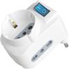 V-TAC Adattatore Multipresa triplo bipasso/schuko presa tedesca e prese/bipasso standard italiano interruttore luminoso - sku 8716