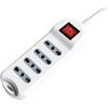 V-TAC Multipresa ciabatta 4 posti prese/bipasso 10/16A standard italiano interruttore luminoso - sku 8740