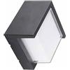 V-TAC VT-831 Lampada LED 7W da parete quadrata corpo nero e diffusore bianco bianco caldo 3000K IP65 - sku 218610
