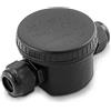 V-TAC VT-881 scatola di derivazione con 2 terminali interni 3PIN plastica nero IP66 - SKU 5987
