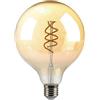 V-Tac VT-2126 Lampadina Bulbo 6W E27 G125 doppio filamento vetro Ambrato 300° Dimmerabile luce bianco caldo 1800k sku 217328