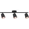 V-TAC VT-818 Lampada led 15W triplo faretto da parete nero orientabile lampadario luce bianco naturale 4000K - SKU 218259