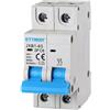 ETTROIT Interruttore magnetotermico automatico 2P 6A 220V 2 Moduli DIN - JX120660