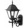 V-TAC VT-761 Portalampada lanterna large facing up alluminio ip44 e27 nero - sku 7521