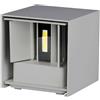 V-TAC VT-759-12 Lampada led applique da muro 12W parete quadrato grigio satinato luce bianco naturale 4000K IP65 - sku 218532
