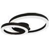 V-TAC VT-7787 Lampadario LED a soffitto con 2 anelli sovrapposti design Moderno 20W D:450-105mm colore nero 3000К - sku 7000