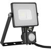 V-TAC PRO VT-10-S faro led 10W ultra slim nero con sensore PIR bianco freddo 6400K IP65 - SKU 438