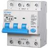 ETTROIT Interruttore Magnetotermico Differenziale 3P+N 16A 30mA 380V-6KA 4 moduli DIN JX261661