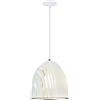 V-TAC VT-7255-W Lampadario a campana Prismatica LED in Metallo Portalampada E27 (Max 60W) Bianco sku 3952