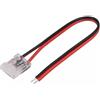 V-TAC Connettore flessibile innesto rapido per strisce LED COB di larghezza 8mm da 2 PIN e cavi a saldare - sku 2663