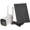 Telecamera bullet IP WiFi Tuya Smart Full HD 1080p 3.6mm autoalimentata con pannello solare, sensore PIR e audio Slot Micro SD Plastica Impermeabile IP67