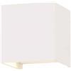 V-TAC VT-759 Lampada da parete LED 5W quadrata 700LM 140LM/W doppio fascio luminoso orientabile colore bianco satinato 4000k IP65 217088