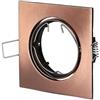 V-TAC VT-779SQ Portafaretto incasso quadrato orientabile colore bronzo per lampade GU10-GU5.3 - SKU 8582