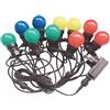 V-TAC VT-70510 catenaria luminosa led rgb lampadine 10pcs 5M raccordabile con ingresso e uscita 2PIN IP44 - sku 7435