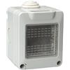 ETTROIT Custodia Con Coperchio 2 Posti 2P cassetta IP55 Compatibile Con Vimar Plana - EV2602