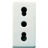GEWISS GW20203 presa italiana bivalente 2P+T 16A 1 modulo colore bianco