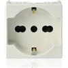 GEWISS GW20246 Presa schuko Italiano/Tedesco 250V Ac - 2P+T 16A Bivalente - P40 - 2 Moduli- System White