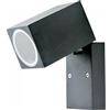 V-TAC V-TA VT-7611 Portalampada Wall Light alluminio satinato nero 1xGU10 ruotabile IP44 - sku 7553