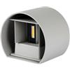 V-TAC VT-756 Lampada applique LED 6W da Muro Doppio LED COB 110LM/W Grigio Satinato Fascio Regolabile 4000K IP65 -217092