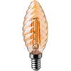 V-Tac VT-1948 Lampadina LED candela Vetro tortiglione Ambrato 4W filamento E14 2200K - 217115