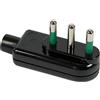 Fanton 80031 Spina piatta 90° italiana ribassata a squadra 2P+T 10A colore nero