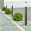 V-TAC VT-838 Portalampada E27 piantana led da giardino 110cm con sensore PIR fissaggio a terra 110cm in acciaio inox colore nero IP44 - sku 8983